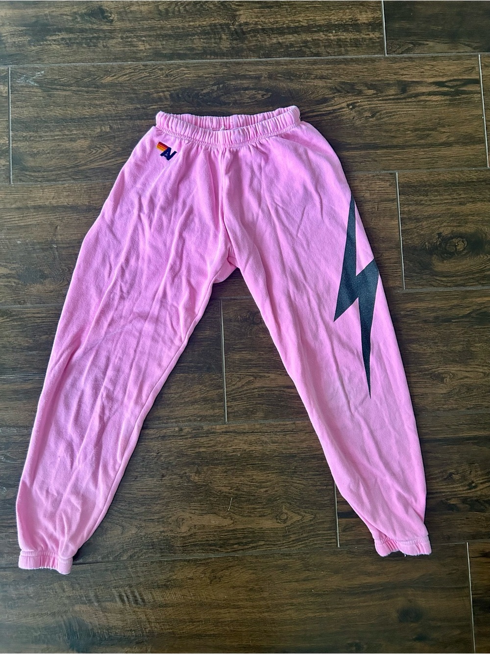 Aviator Nation Pink Lightning Sweat Joggers for